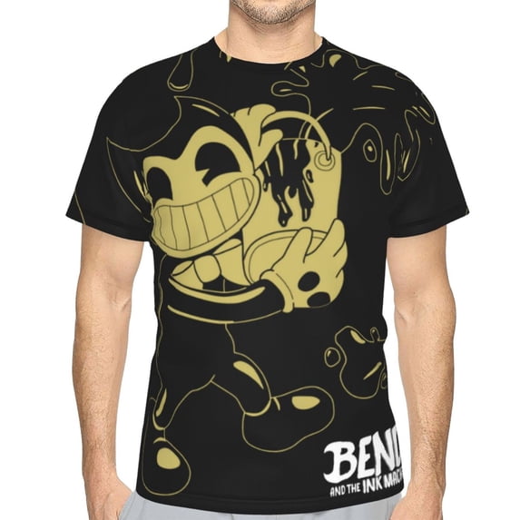 Unisex Bendy And The Ink Machine 3d Graphic Print Shirts For Mens Womens Casual Short Sleeve Tee Shirts Top