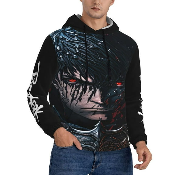 Unisex Berserk Pullover Hoodies 3D Print Novelty Sweatshirts Hoodie with Pocket for Men Women