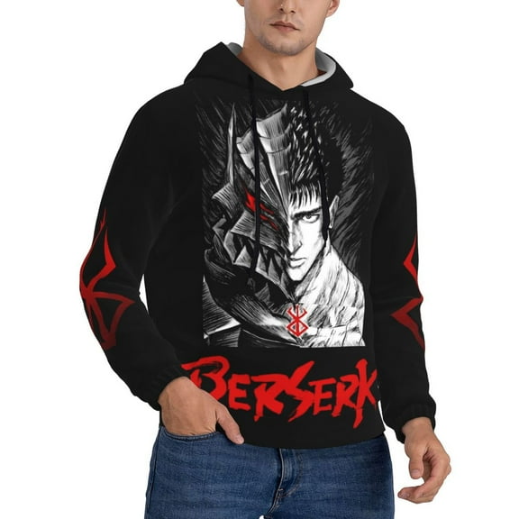 Unisex Berserk Pullover Hoodies 3D Print Novelty Sweatshirts Hoodie with Pocket for Men Women