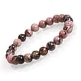 thumbnail image 1 of Unisex Black Agate Bracelet Rose Stone Gemstone Jewelry Anniversary Celebration Gift Employee Benefit and Business, 1 of 4