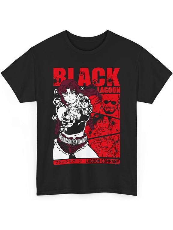 Unisex Black Anime Lagoon Revy T-Shirt, Revy Shirt, Anime Aesthetic Shirt, Cool Anime T-Shirt, Anime Gift for Him/Her