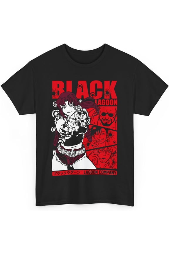 Unisex Black Anime Lagoon Revy T-Shirt, Revy Shirt, Anime Aesthetic Shirt, Cool Anime T-Shirt, Anime Gift for Him/Her