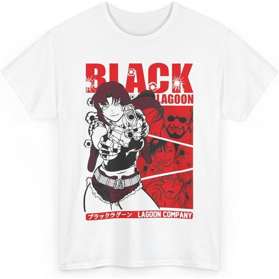 Unisex Black Anime Lagoon Revy T-Shirt, Revy Shirt, Anime Aesthetic Shirt, Cool Anime T-Shirt, Anime Gift for Him/Her