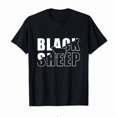 thumbnail image 1 of Unisex Black "Black Sheep" Graphic Tee Plus Size S-5XL, Edgy Printed T-Shirt, Casual Oversized Top for Individuality & Streetwear Enthusiasts, 1 of 5