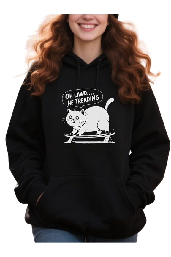 Unisex Black Cat Hoodie Funny Halloween Pullover Graphic Sweatshirt for Women and Men Cozy Cat Lover Gift Hoodie Casual Everyday Top for Cat Moms Cat Dads Friends
