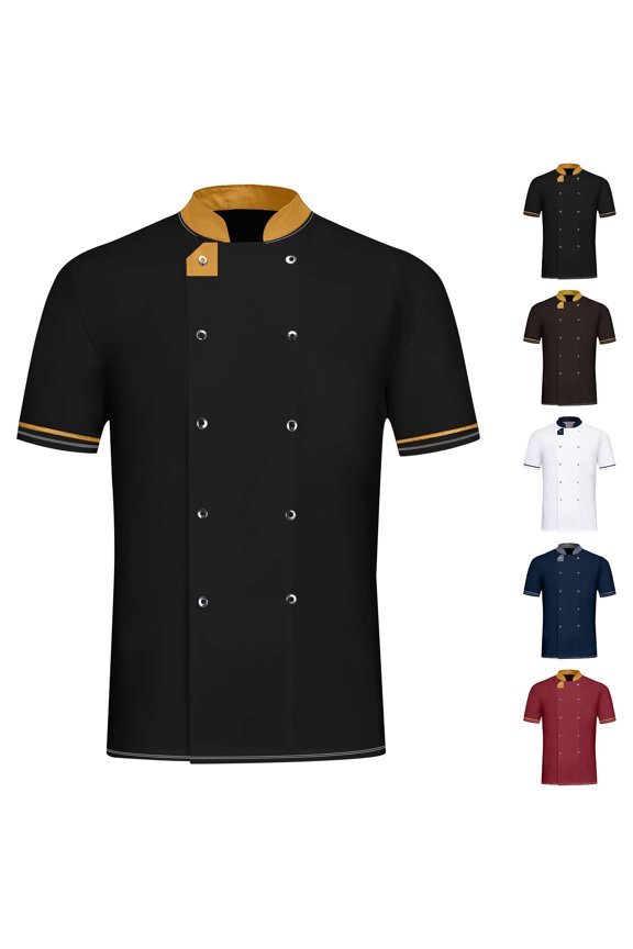 Unisex Black Chef Jacket, High-Quality Breathable Fabric, Sizes (M-3XL)