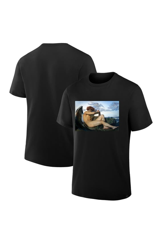 Unisex Black Fallen Angel Alexandre Cabanel T-Shirt