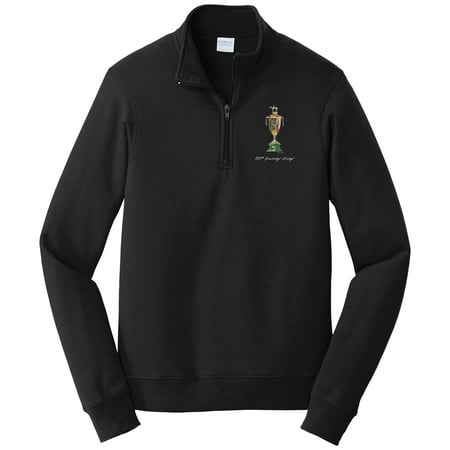 Unisex Black 151st Kentucky Derby Golden Trophy Quarter-Zip Jacket