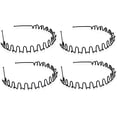 thumbnail image 1 of Unisex Black Metal Wavy Hair Head Band, Hair Band for Men and Women's, Unisex Black Spring Sports Hair Band, Headwear Hair Hoop Hair Accessories -Set Of 4, 1 of 5