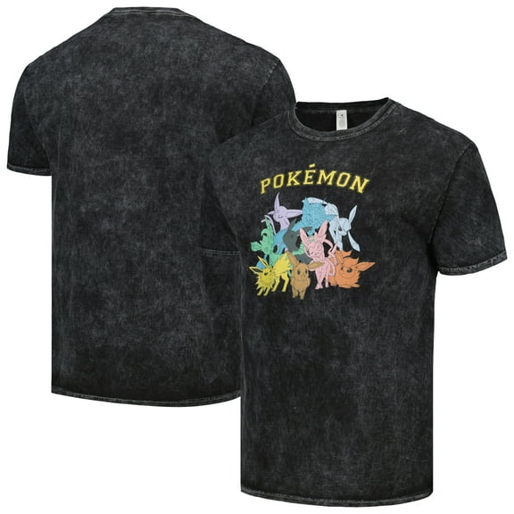 Unisex Black Pokemon Eeveelutions Graphic T-Shirt