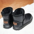 thumbnail image 1 of Unisex Black Suede-like Snow Boots - Warm, Durable & Stylish Winter Footwear for Adults, 1 of 10