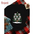 thumbnail image 1 of Unisex Black T-Shirt Graphic Tees "Koala Christmas Tree" Holiday Animal Design Shirts S-5XL Casual Daily Tops, 1 of 5