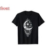 thumbnail image 1 of Unisex Black T-Shirt Graphic Tees "Mandala Moon Celestial Pattern" Art & Mystical Design Shirts S-5XL Casual Daily Tops, 1 of 5