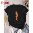 thumbnail image 1 of Unisex Black T-Shirt Graphic Tees "Stacked Gingerbread Men Christmas" Holiday Humor Design Shirts S-5XL Casual Daily Tops, 1 of 5