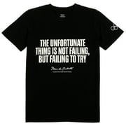 Unisex Black The Olympic Collection - Pierre de Coubertin Quote T-Shirt