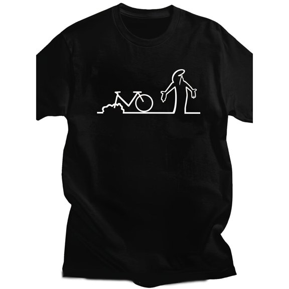 Unisex'Black cotton Black Print Tshirt Graphic Tees Shirts Retro Cartoon Character Bicycle Humor S-5XL Tops