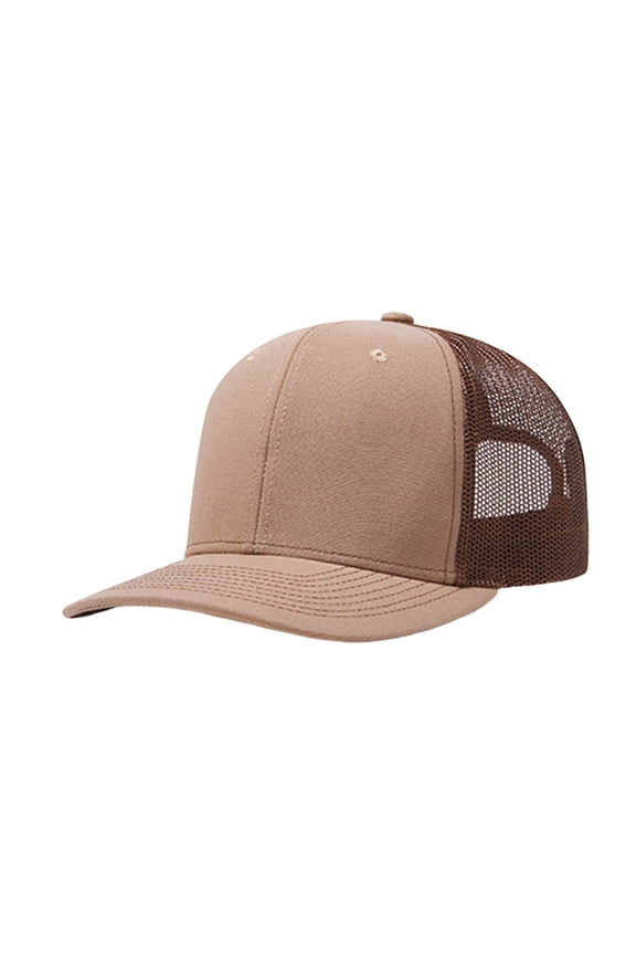 Unisex Blank Curved Brim Mesh Back Trucker Hat Adjustable Snapback Baseball Cap One Size