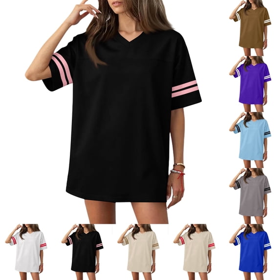 Unisex Blank Football Jerseys Classic V Neck Short Sleeve Athletic Workout Sport Shirts Blue M