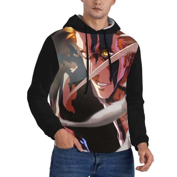 Unisex Bleach Pullover Hoodies 3D Print Novelty Sweatshirts Hoodie with Pocket for Men Women