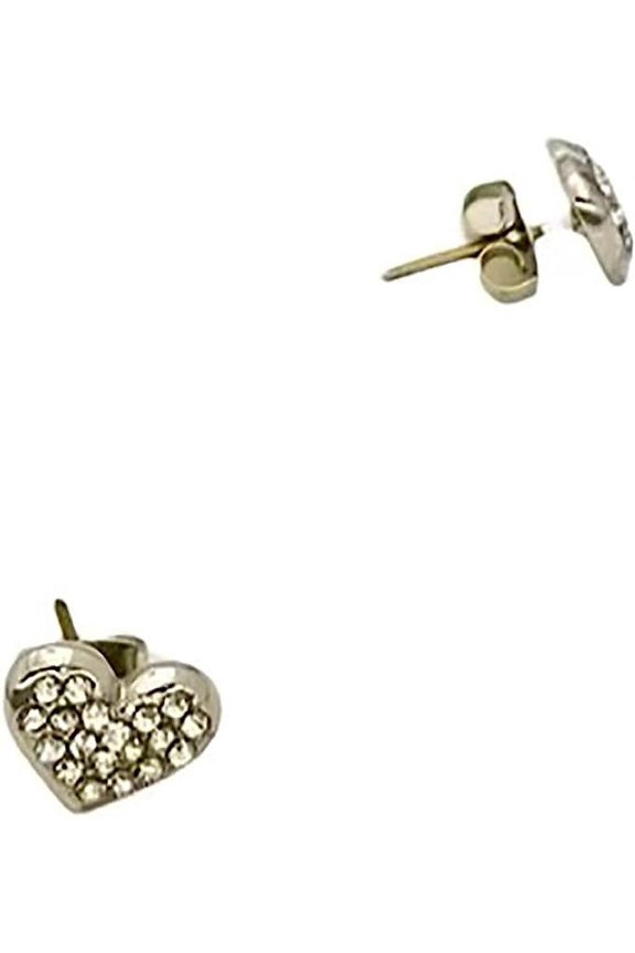 Unisex Bling Iced Hip Hop Fashion Post Heart Shape Stud Earring (Sl-1)