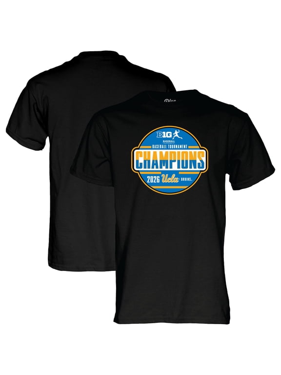 Unisex Blue 84 Black UCLA Bruins 2026 Big Ten Baseball Tournament Champions Locker Room T-Shirt