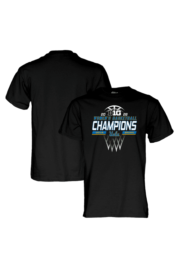 Unisex Blue 84 Black UCLA Bruins 2026 Big Ten Women's Basketball Regular Season Champions Locker Room T-Shirt