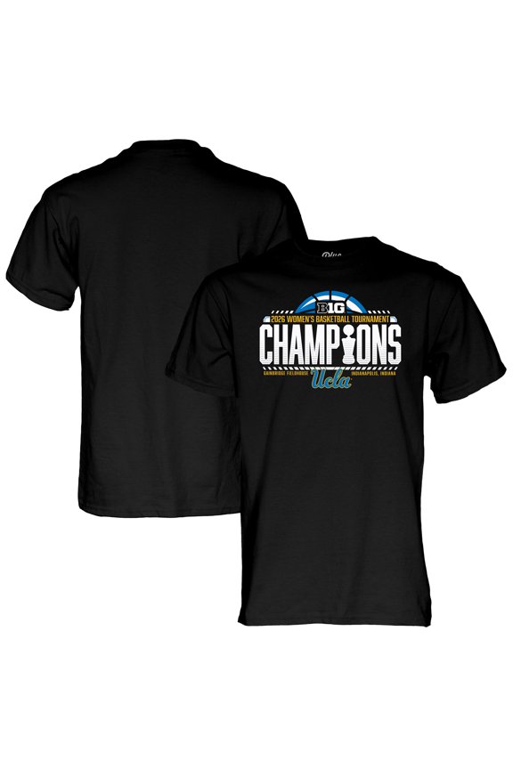 Unisex Blue 84 Black UCLA Bruins 2026 Big Ten Women's Basketball Tournament Champions Locker Room T-Shirt