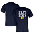 thumbnail image 1 of Unisex Blue 84 Navy Michigan Wolverines Beat State Rally Call T-Shirt, 1 of 3