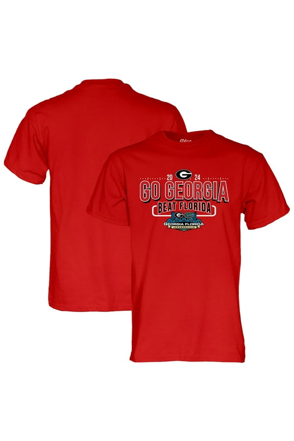 Unisex Blue 84 Red Georgia Bulldogs vs. Florida Gators 2024 Rivalry T-Shirt