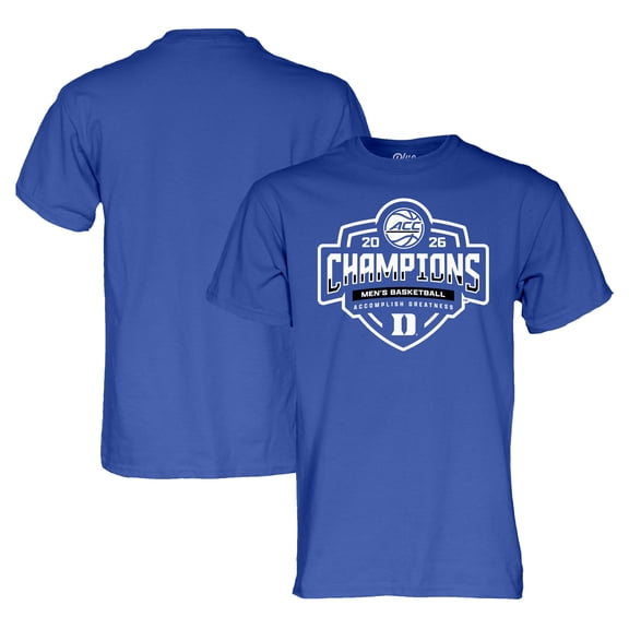 Unisex Blue 84 Royal Duke Blue Devils 2026 ACC Men's Basketball Tournament Champions Locker Room T-Shirt