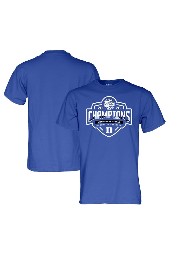Unisex Blue 84 Royal Duke Blue Devils 2026 ACC Men's Basketball Tournament Champions Locker Room T-Shirt