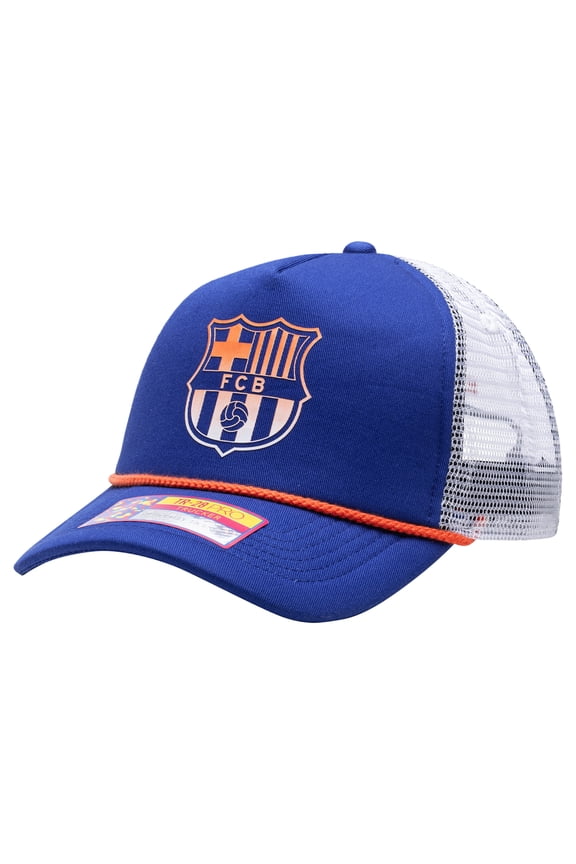 Unisex Blue Barcelona Serve Trucker Adjustable Hat