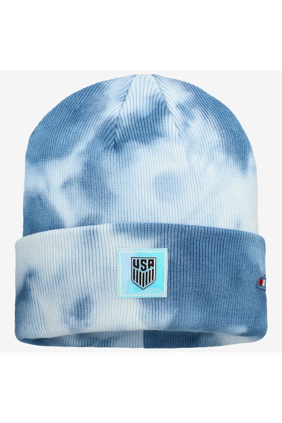 Unisex Blue USMNT Psychedelic Tri-Blend Cuffed Knit Hat