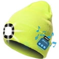 thumbnail image 1 of Unisex Bluetooth Beanie Hat with LED Light,USB Rechargeable Headlamp Cap with Headphones, Built-in Stereo Speakers & Mic Winter Knitted Night Lighted Musical Hat for Hiking, Biking, Camping, 1 of 5