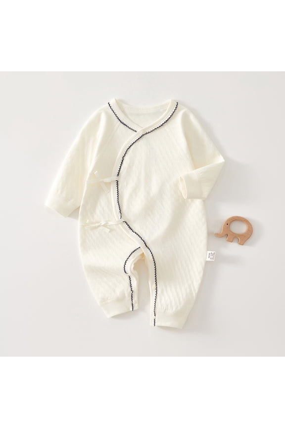 Unisex Bodysuit - Solid Color Long Sleeve For Boys/Girls (0-12 Months, Organic Cotton) White 3 Months