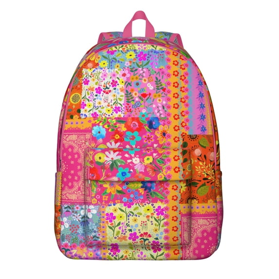 Unisex Bohemian Backpack: Large Capacity Boho Daypack with Front Pocket for School, College, Work, Travel, Vacation, Stylish and Durable, Perfect Gift Option