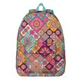 thumbnail image 1 of Unisex Bohemian Print Zipper Backpack, Stylish Boho Rucksack with Front Pocket, Lightweight Bag for School University Work Commute, Great Gift Choice, 1 of 5