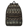 thumbnail image 1 of Unisex Bohemian Print Zipper Backpack, Stylish Boho Rucksack with Front Pocket, Lightweight Bag for School University Work Commute, Great Gift Choice, 1 of 5