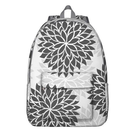 Unisex Bohemian Print Zipper Backpack, Stylish Boho Rucksack with Front Pocket, Lightweight Bag for School University Work Commute, Great Gift Choice
