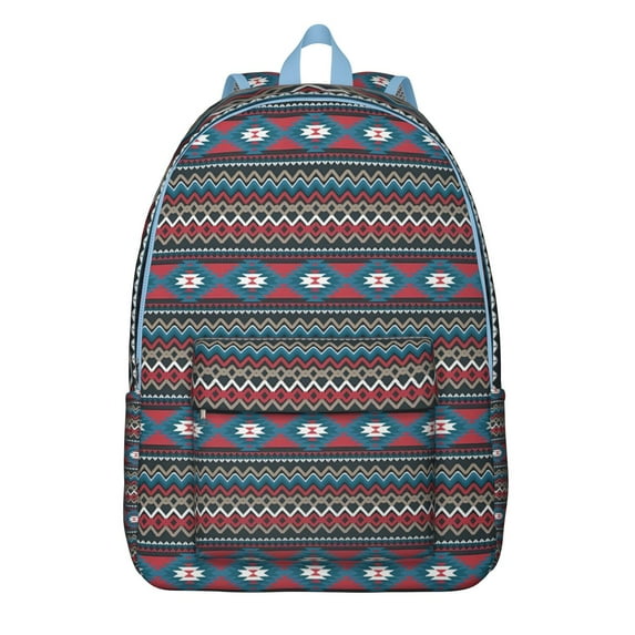 Unisex Bohemian Style Rucksack, Print Zipper Backpack with Front Pocket, Lightweight Daypack for School University Work Commute Vacation, Perfect Gift