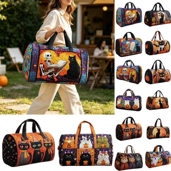 Unisex Boho Quilted Weekender Bag – Boho Bag Lightweight, Free-Spirited, Ready to Wander, Large Hippie Journey Travel Duffle, Vintage Floral Luggage for Gym, Yoga & Carry-On