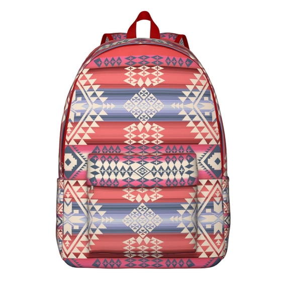 Unisex Boho Style Backpack, Bohemian Print Zipper Bag with Front Pocket, Lightweight Rucksack for School University Work Commute Vacation, Perfect Gift Choice
