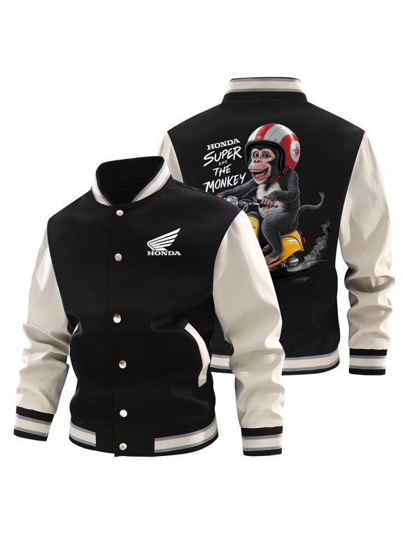 Unisex Bomber Jackets for Spring and Autumn with Interesting Pattern-Monster Riders