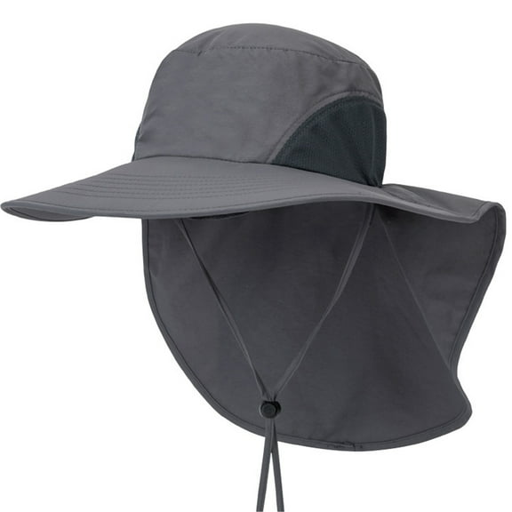 Unisex Boonie Hat Sun Protections Wide Brims Sun Hat Boonie Hat with Neck Rope Sun Protections Wide Brims Meshes Caps