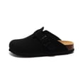 thumbnail image 1 of Unisex Boston Soft Footbed Clog Cow Suede Leather Clogs, Cork Clogs Shoes for Women Men Tan, 1 of 4