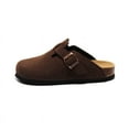 thumbnail image 1 of Unisex Boston Soft Footbed Clog，Suede Leather Clogs, Cork Clogs Shoes for Women Men，Antislip Sole Slippers Mules, 1 of 14