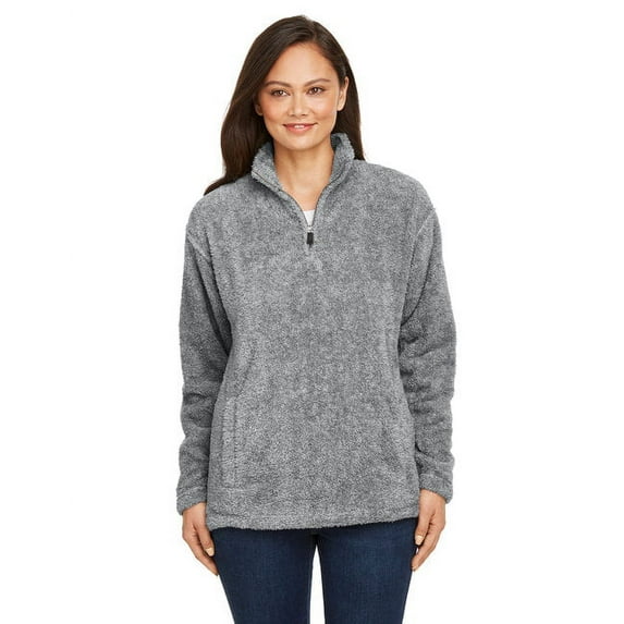 Unisex Boundary Shag Quarter Zip - GREY - M