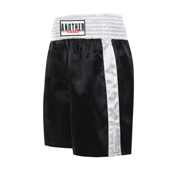 Unisex Boxing Shorts MMA Muay Thai Training Trunks Fitness Shorts for Adults, Black L
