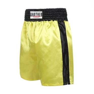Unisex Boxing Shorts MMA Muay Thai Training Trunks Fitness Shorts for Adults, Yellow M