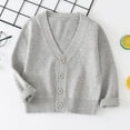 thumbnail image 1 of Unisex Boys Girls Cardigans Sweater V-Neck Long Sleeve School Uniforms Button Knit Tops, 1 of 6